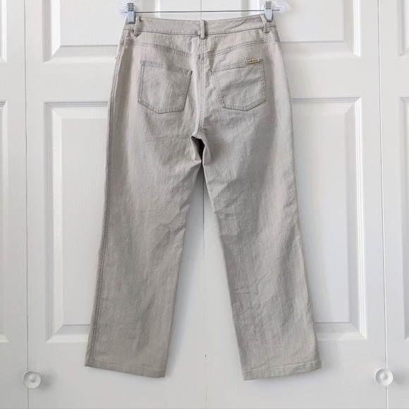St. John Light Gray Straight Leg Cropped Jeans | Size 4 - Picture 3 of 9